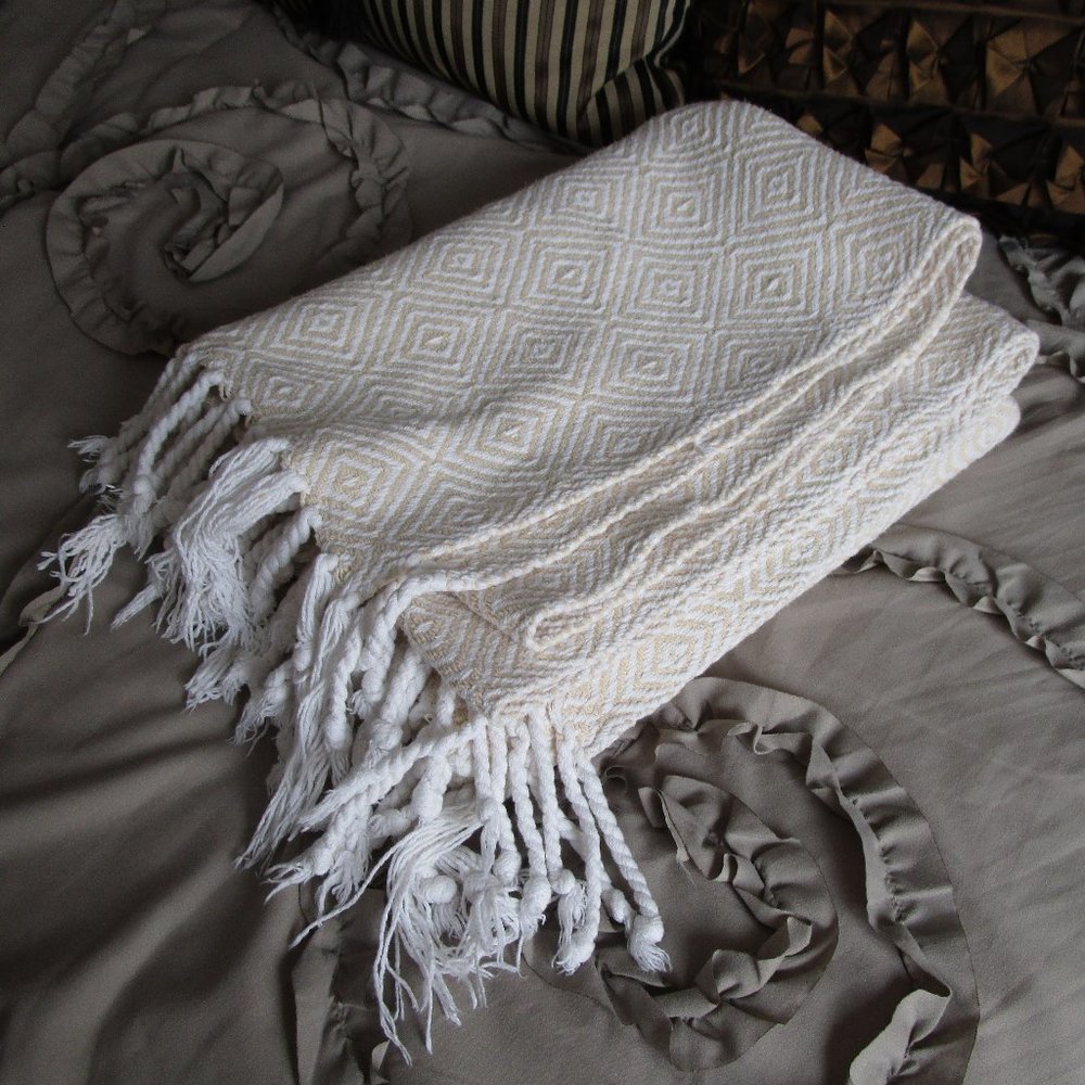 loom woven throw blanket